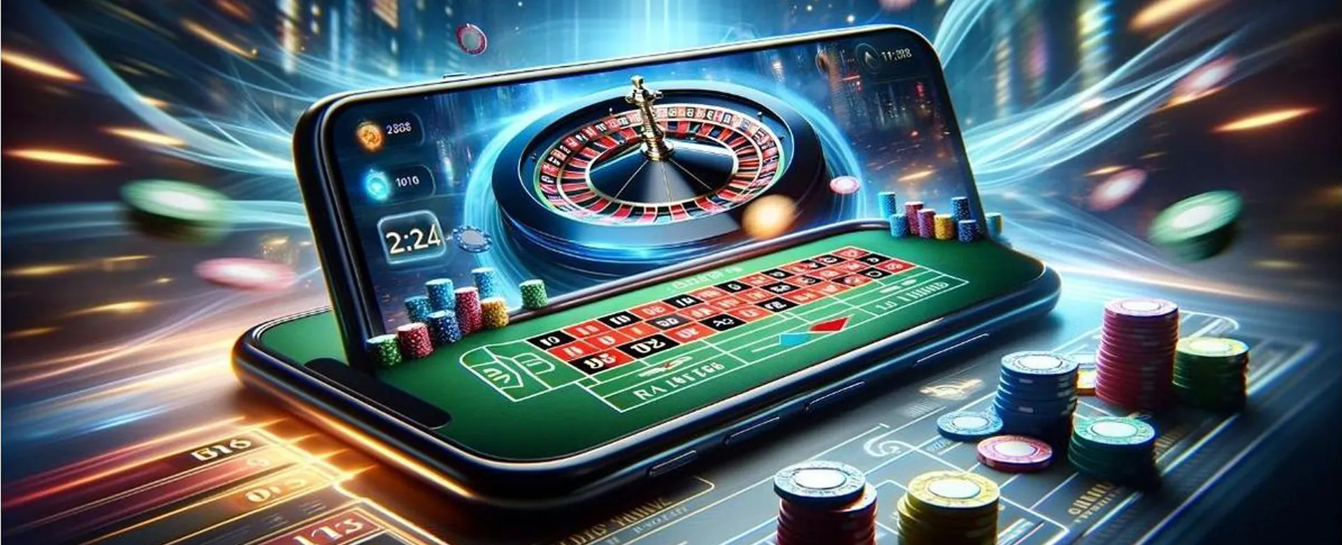 Dynamic background for 8K8 Online Casino, focusing on safe online gaming amidst news like bbc news kuya kim radiation